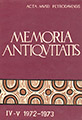 Memoria Antiqvitatis IV-V